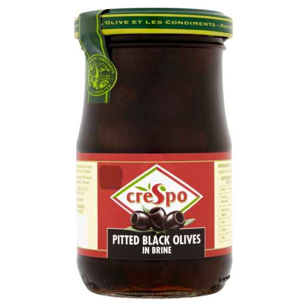 Crespo Pitted Black Olives in Brine 198g