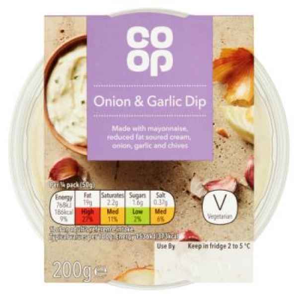 Co Op Onion & Garlic Dip 200g