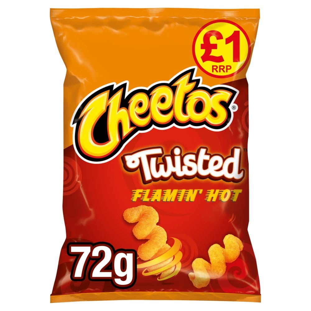 Cheetos Twisted Flamin Hot Snacks 72g PM