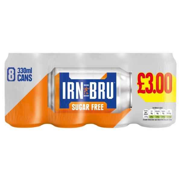 IRN-BRU Sugar Free 6x 330ml Cans PM