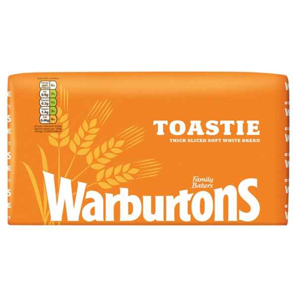Warburtons Toastie Thick Sliced Soft White Bread 800g