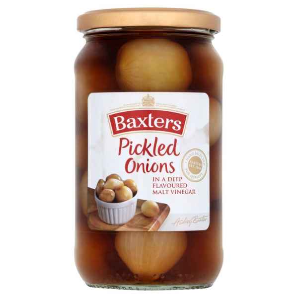 Baxters Pickled Onions in a Deep Flavoured Malt Vinegar 475g