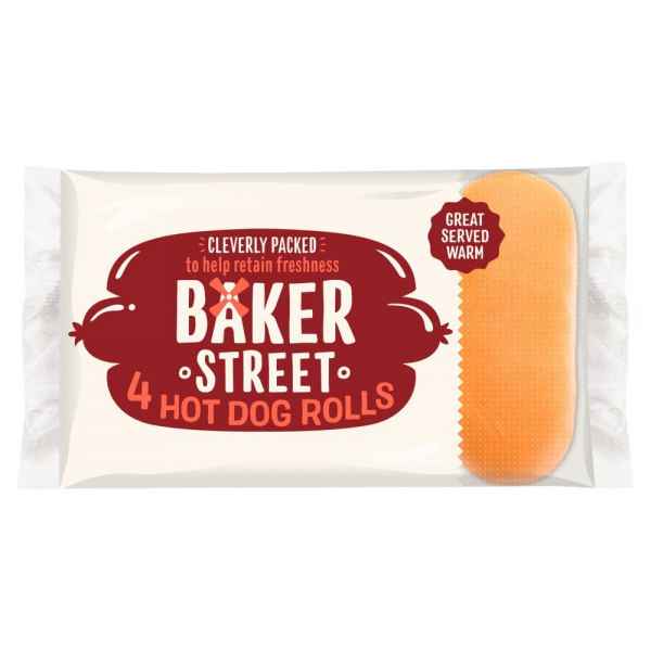 Baker Street 4 Jumbo Hotdog Rolls