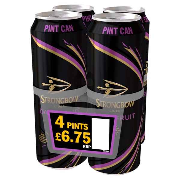 Strongbow Dark Fruit Cider 4 x 568ml Cans