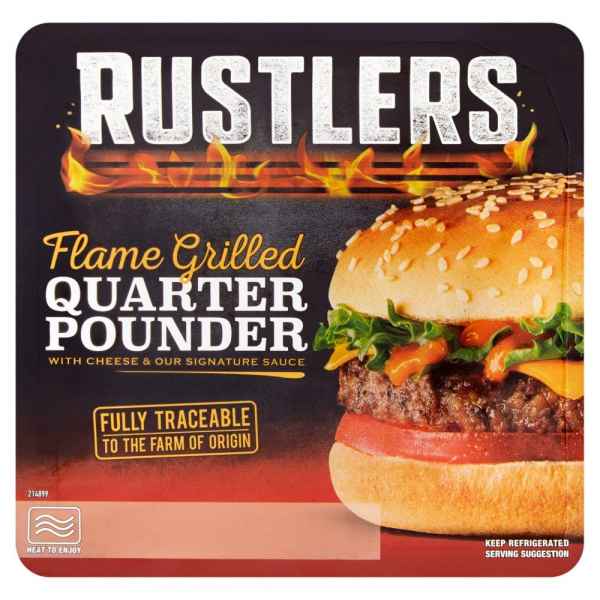 Rustlers Flame Grilled Quarter Pounder 190g