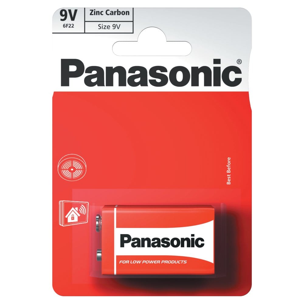 Panasonic 9V Zinc Carbon Batteries 1pk