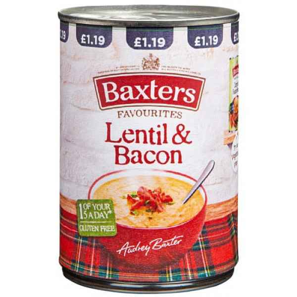 Baxters Favourites Lentil & Bacon Soup 400g