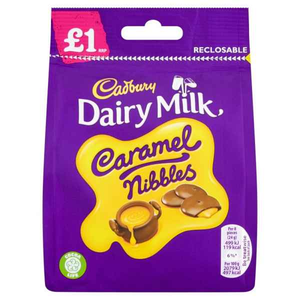 Cadbury Dairy Milk Caramel Nibbles Bag 95g PM