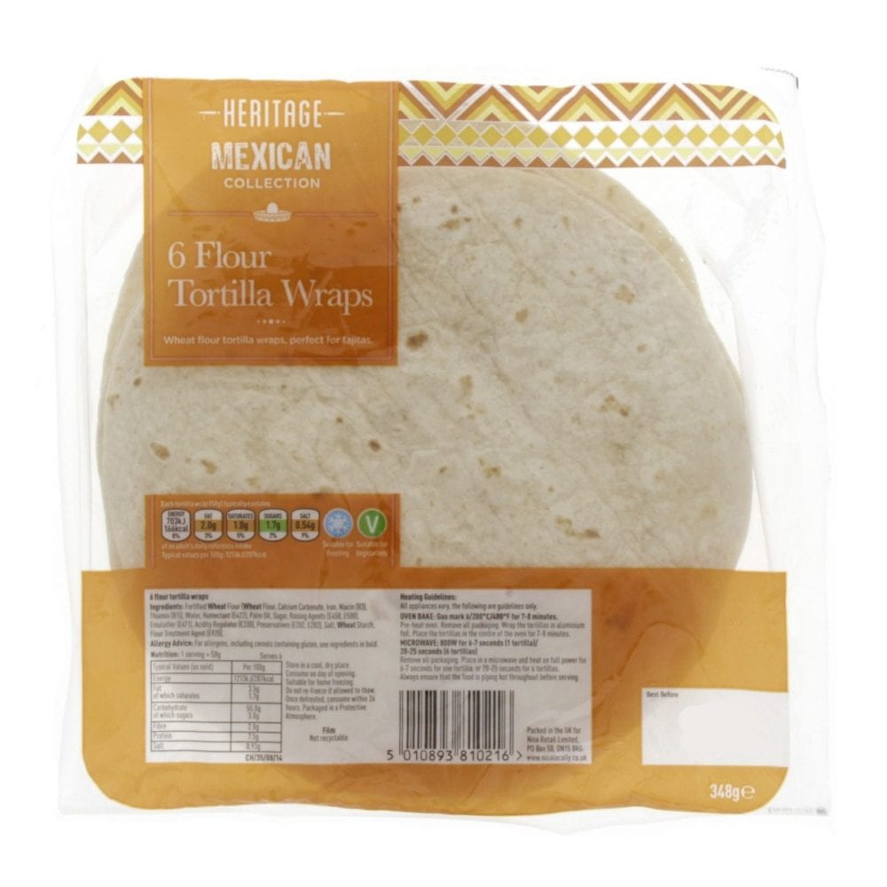 Heritage 6 Flour Tortilla Wraps