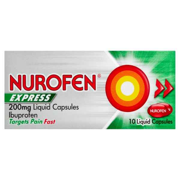 Nurofen Express 200mg Liquid Capsules 10 Liquid Capsules
