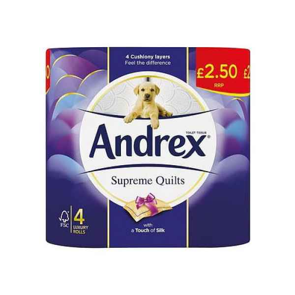 Andrex Supreme Quilts  4R Pack PMP