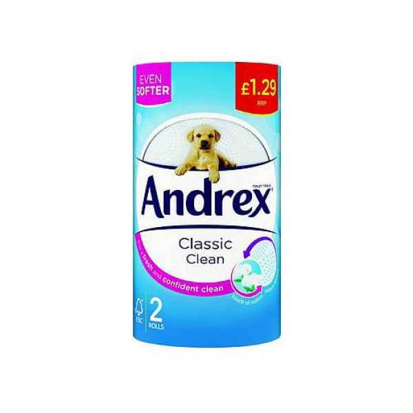 Andrex Classic Clean 2 Rolls PM