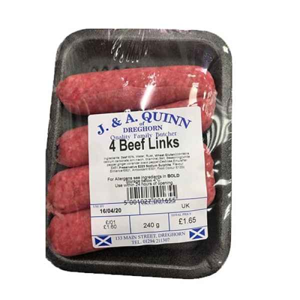 4 Beef Links – J. & A. Quinn