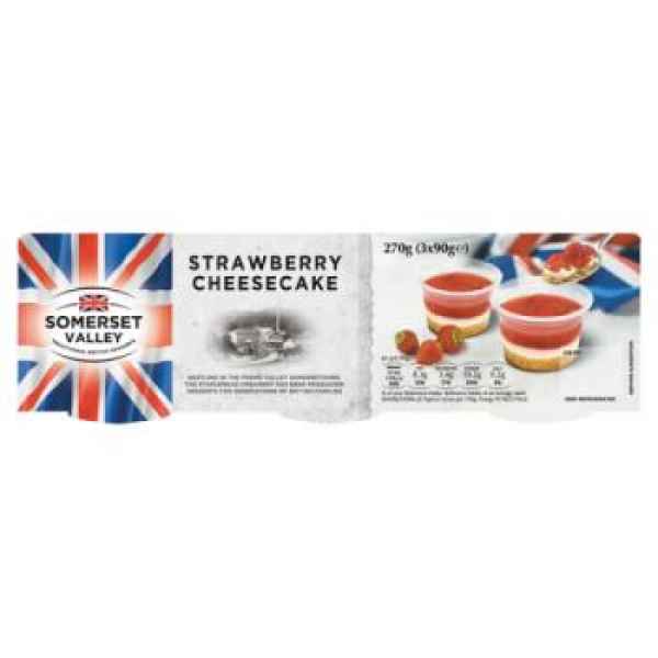 Somerset Valley Strawberry Cheesecake 3 x 90g (270g)