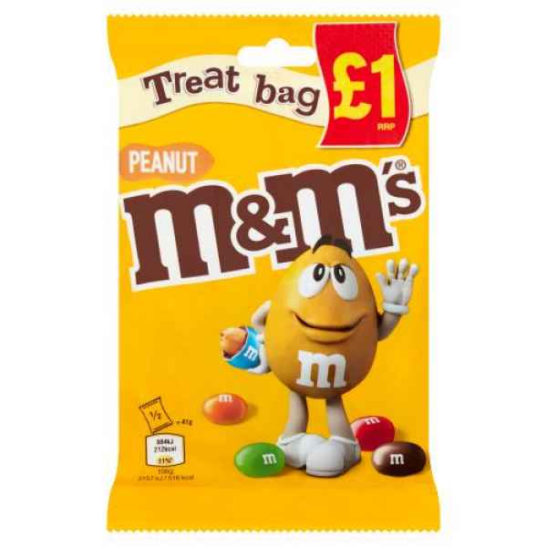 M&M’s Peanut Chocolate £1 PMP Treat Bag 82g