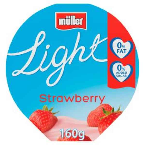 Muller Light Fat Free Strawberry Yogurt 160g