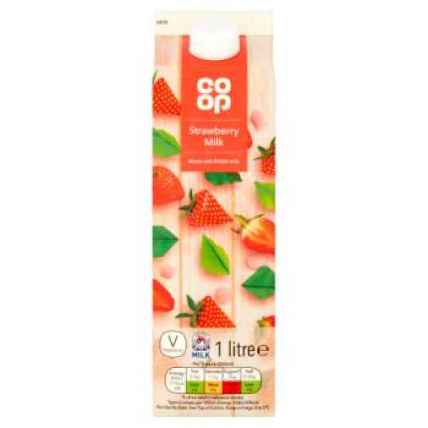 Co-op Strawberry Milk 1 Litre