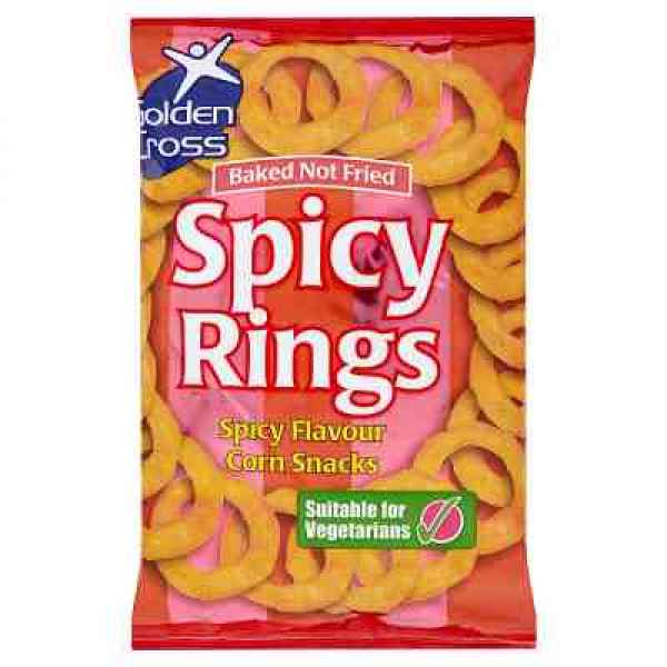 Golden Cross Spicy Rings Spicy Flavour Corn Snacks 150g