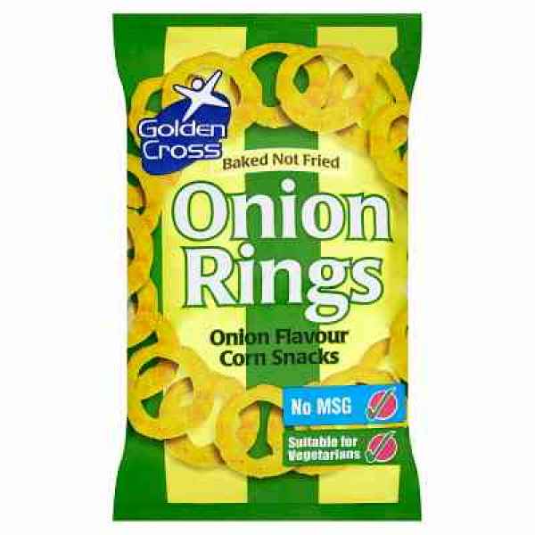Golden Cross Onion Rings Onion Flavour Corn Snacks 150g