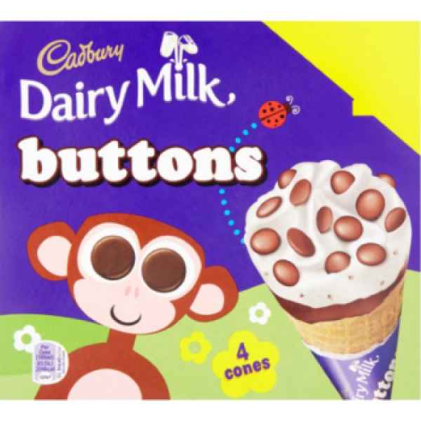 Cadbury Dairy Milk Buttons Cones 4pk Deliver Irvine